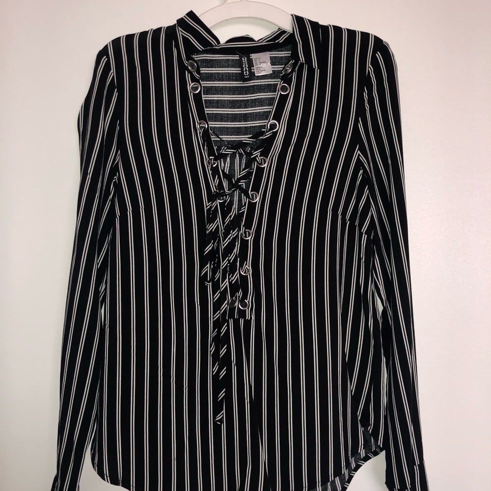 lace up blouse